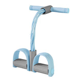 Maxbell Pedal Resistance Band Fitness Workout Ankle Puller for Home Gym Adults Women Gray Blue
