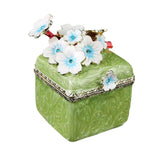 Maxbell Artistic Enamel Trinket Box Ring Box for Rings Earrings Home Decoration Green