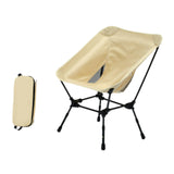 Maxbell Folding Camping Chair Stable Outdoor Moon Chair for Park Outside Backpacking Beige