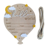 Maxbell Newborn Announcement Sign Keepsake Photography Props Birth Baby Name Plaques White