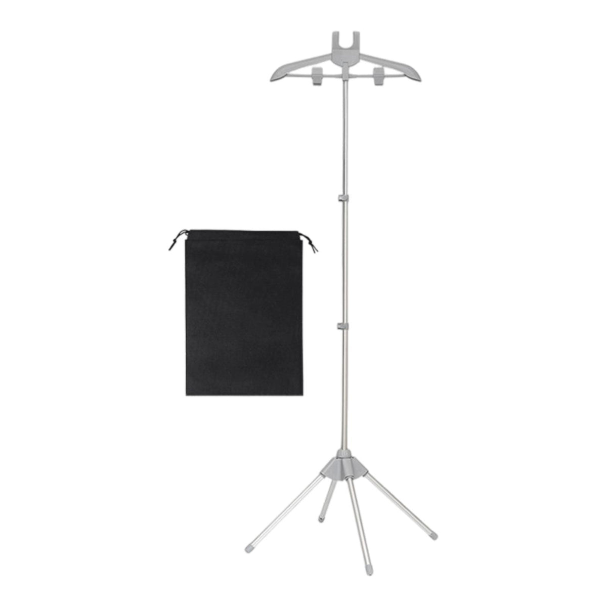 Maxbell Steamer Hanger Stand Adjustable Height Lightweight Space Saving Garment Rack grey