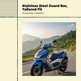 Motorcycle Guard Bar, Stainless Steel Guard, Footrest, Light Mount for Jog i125/enhanced Silver Front