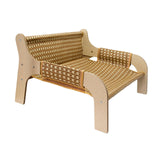 Maxbell Cat Sofa Bed Lying Stylish Playing Sleeping Bed for Indoor Cats Pet Supplies Rattan Woven