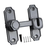 Maxbell Barn Door Lock Portable Stylish Flip Latch for Sliding Doors Bathroom Closet Gray