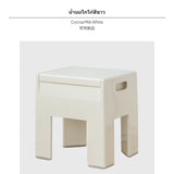 Maxbell Multi-Functional Storage Cabinet, Modern Minimalist Bedside Table & Sofa End Table, Stackable Organizer Stool, environmentally-conscious Material, JMO Vintage design for Bedroom, Living Room, Entryway Cocoa Milk White