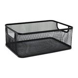 Maxbell Storage Basket Reusable Multiuse Desktop Storage Container for Kitchen Snack Small Black