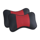 Maxbell 2Pcs Car Neck Pillow Head Rest Driving Travel Easy Installation Neck Support Black Red
