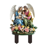Maxbell 2D Acrylic Sign Religious Figure Garden Stake for Outside Backyard Farmhouse Holy Family