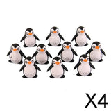 Maxbell 4x10pcs Miniature Small Penguin Dollhouse Bonsai Garden Resin Landscape