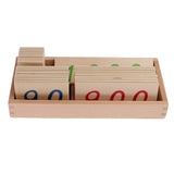 Maxbell Montessori Math Learning Cards Number 1-1000 in Wood Box and 1-9000 in Paper