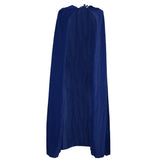 Maxbell 2 Pieces Velvet Hooded Cape Gothic Cloak Medieval Witch Costume Blue Green
