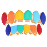 Maxbell Colorful Glossy Hip Hop Sharp Teeth Grills Hollowen Accessory Hip-Hop Braces