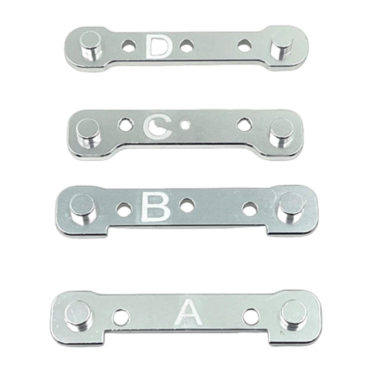 4 Pieces 1/10 RC Car Front Rear Arm Code Premium Replacement for 10303 10304 Silver