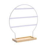 Maxbell Earring Stand 3 Layers Earrings Organizer for Selling Women Hanging Earrings White