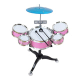 Maxbell Kids Drum Set Compact Jazz Drum Kit for Boys Girls Concert Stage Performance Pink