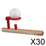 Maxbell 30xClassic Wooden Games Floating Ball Blow Pipe & Balls Blowing Toys