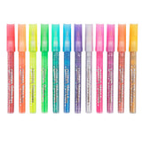 Maxbell 12 Colors Glitter Marker Pens Coloring Pen Painting Art Markers Highlighters