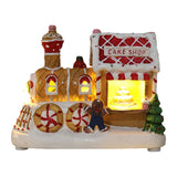 Maxbell Lighted up Christmas Village House Indoor Outdoor Xmas Christmas Scene House Cake