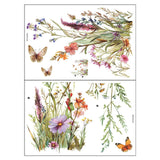 Maxbell 2x Floral Spring Wall Sticker Practical for Tile Surface Kitchen Living Room