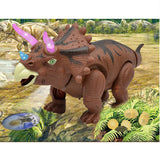 Maxbell Maxbell Laying Egg Dinosaur, Walking & Roaring Triceratop Battery Powered Animal with Realistic Sounds & Lights Toy Kid Girls Gifts #B