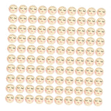 Maxbell 100Pcs Smiling Doll Head Wooden Beads with Faces Kids Loose Beads for Crafts Style C