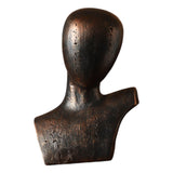 Maxbell Abstract Human Figurine Bust Sculpture Collectible Desktop Head Resin Statue Black
