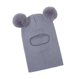 Maxbell Baby Winter Hat Beanies Skiing Cap Unisex Fashion Neck Warmer Kids Hat Scarf Dark Gray