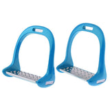 Maxbell Maxbell 1Pair Stainless Steel Horse Saddle English Stirrups Horse Riding Blue