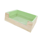 Maxbell 2 in 1 Rabbit Hay Feeder Box Hay Feeder with Litter Pan for Bunny Guinea Pig green toilet pan
