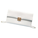 Maxbell Women Clutch Elegant Handbag Pouch Purse Crossbody for Party Travel Shopping White