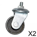 Maxbell 2xGeneric Floor Jack Casters Direct Replace 12mm Stem Horizontal Jack Casters