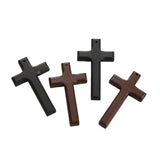 Maxbell 4 Pieces Wood Cross Charms Ornaments for Party Favors Festive Craft Projects