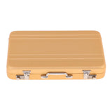 Maxbell 1/12 Dollhouse Miniature Travel Metal Code Suitcase Home Decoration Yellow