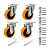 Maxbell 4 Pieces Swivel Caster Wheels Accessory Plate Casters for Trolleys Furniture Style B