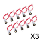 Maxbell 3x10 Pieces BA9S Light Lamp Bulb Holder Base Female Socket Wire Connector