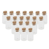 40Pcs 5+10ml Mini Cork Stoppers DIY Decoration Glass Bottle Wishing Vials
