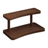 Maxbell Wooden Riser Display Shelf Organizer 2 Layers for Dorm Room Bathroom Bedroom 40x20x22cm