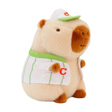 Capybara Plush Toy Soft Capybara Toy Animal Doll for Birthday Gifts Children Brown Green 33cm