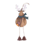 Maxbell Wooden Elk Wind Chimes Pendants Christmas Tree Hanging Ornaments Blue Scarf_S