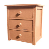 Maxbell Dollhouse Miniature Cabinet Decor 3 Drawer Cabinet Model Toy for Living Room
