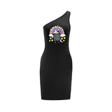 Maxbell Maxbell Women's Cold Shoulder Dress Summer Casual Dress for Work Shopping Daily Wear M