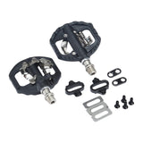 Maxbell Double Use Clipless Pedals & Flat Pedal Fits Shimano SPD Mountain Bike - Aladdin Shoppers