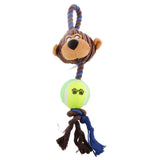 Maxbell Maxbell Plush Knot Cotton Rope Monkey Design Pet Dog Puppy Chew Exercise Play Toy