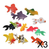 Maxbell 3xPlastic Artificial Goldfish Animals Toy Model 12pcs
