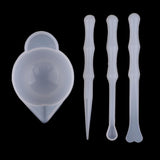 Maxbell 9 Pieces Silicone Resin Measuring Mixing Cup DIY Jewelry Resin Glue Tool Set