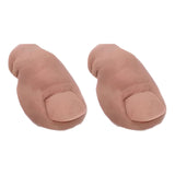 Maxbell 2Pcs 3D Funny Toe Clogs Charms Creepy Shoes Decorations for Props DIY Cosplay Hairless