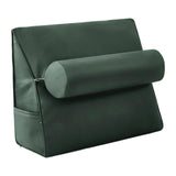 Maxbell Small Wedge Pillow Headboard Body Support Adults Backrest for Reading green