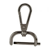 Maxbell 6xSwivel Snap Hooks Replacement DIY Crafts Trigger Clips Swivel Lobster Clasps 25mm Black