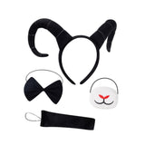 Maxbell Antelope Horns Headband Unique Hair Band for Carnival Masquerade Theme Party Black