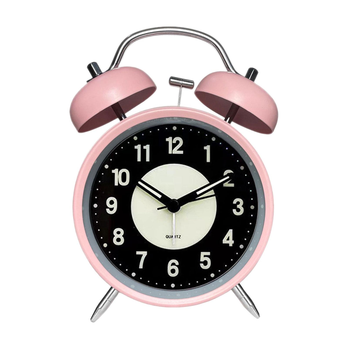 Maxbell Maxbell Analog Alarm Clock Battery Operated Silent for Office Home Decor  pink